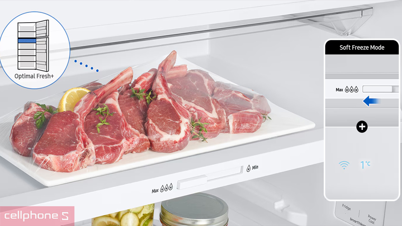 Khả năng bảo quản của tủ lạnh Samsung Inverter Bespoke RT47CB66868ASV 460 lít