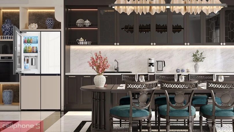 Bộ lọc, khả năng điều khiển app của tủ lạnh Samsung Inverter Multidoor Bespoke RF59CB66F8S/SV 648 lít