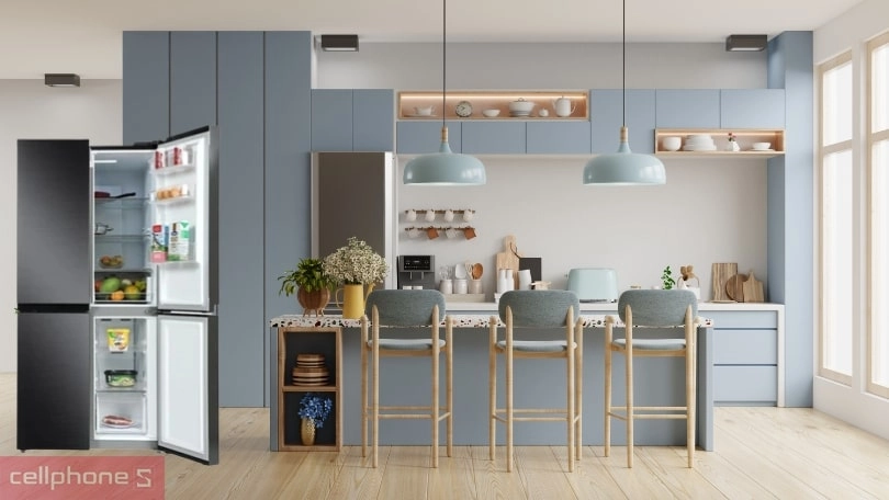 Thiết kế tủ lạnh Samsung Inverter Multi Door RF48A4000B4SV 488 lít