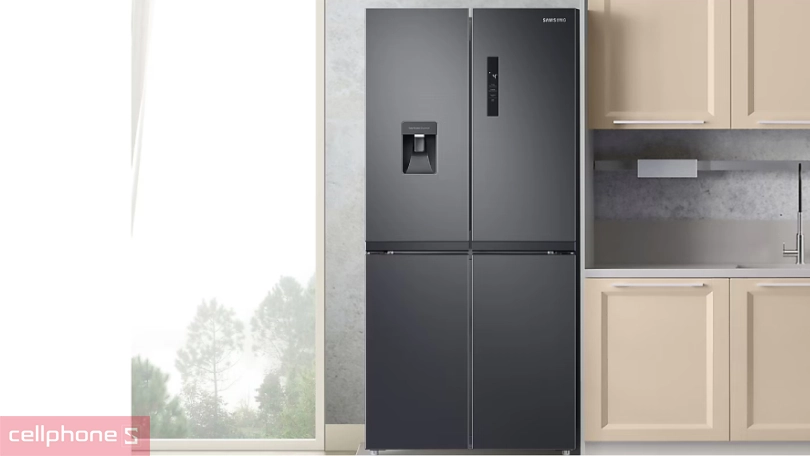 Dung tích, thiết kế của tủ lạnh Samsung Inverter Multidoor RF48A4010B4/SV 488 lít