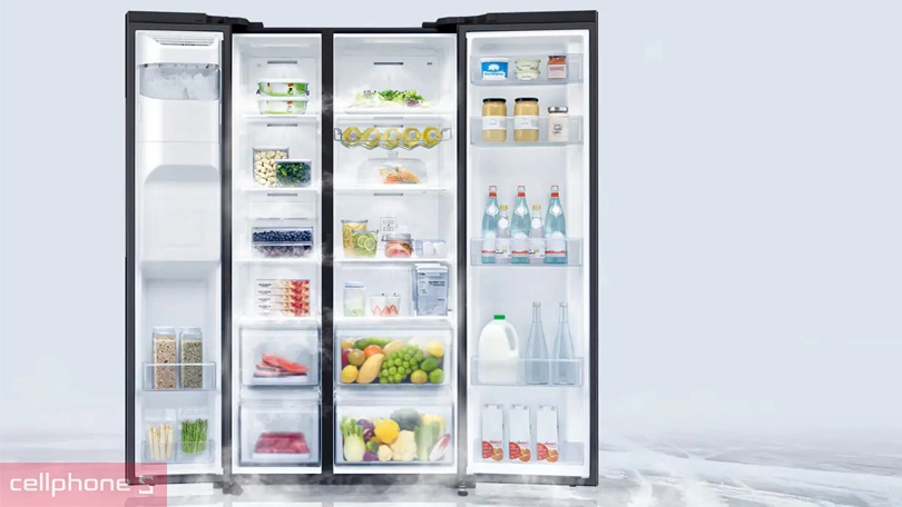 Khả năng bảo quản của tủ lạnh Samsung Inverter Side by Side RS64R53012C/SV 635 Lít
