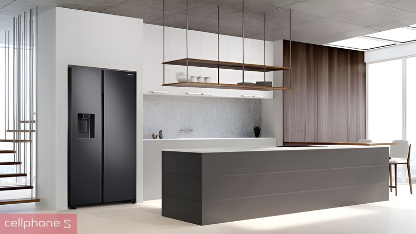 Thiết kế, dung tích của tủ lạnh Samsung Inverter Side By Side RS64R5301B4/SV 635 lít