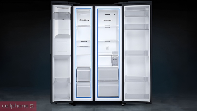 Công nghệ lưu trữ hiện đại của tủ lạnh Samsung Inverter Side By Side RS64R5301B4/SV 635 lít