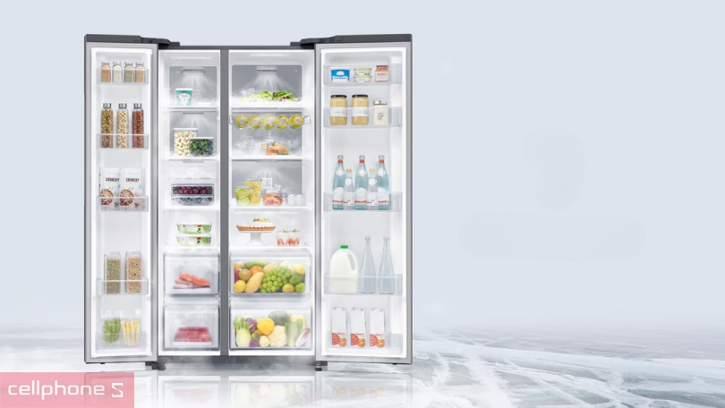 Công nghệ làm lạnh hiện đại của tủ lạnh Samsung Inverter Side By SideRS62R5001M9/SV 655 lít