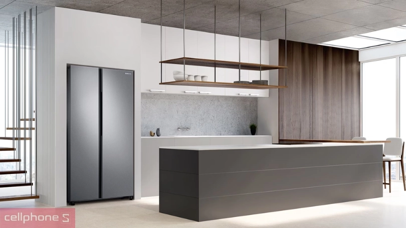 Thiết kế tủ lạnh Samsung Inverter Side By SideRS62R5001M9/SV 655 lít