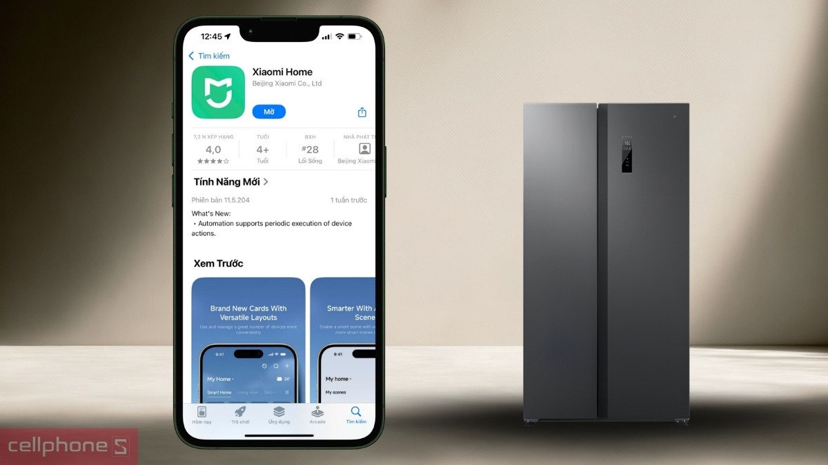 Bước tải ứng dụng Xiaomi Home để quản lý Tủ lạnh Mijia Side-by-Side 635L 2026