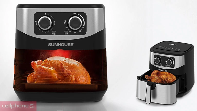 công suất nồi chiên Sunhouse 9L 