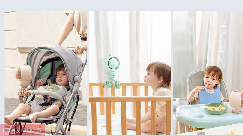 Quạt tích điện cho bé Jisulife Baby Fan Life 1 FA24 chân bạch tuộc