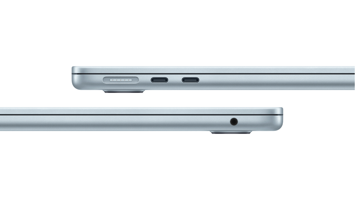 MacBook Air 15 M4 được trang bị đầy đủ các cổng kết nối