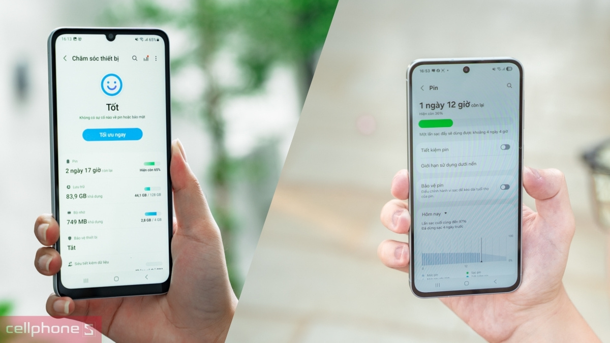 Thời lượng điện thoại Samsung 60Hz