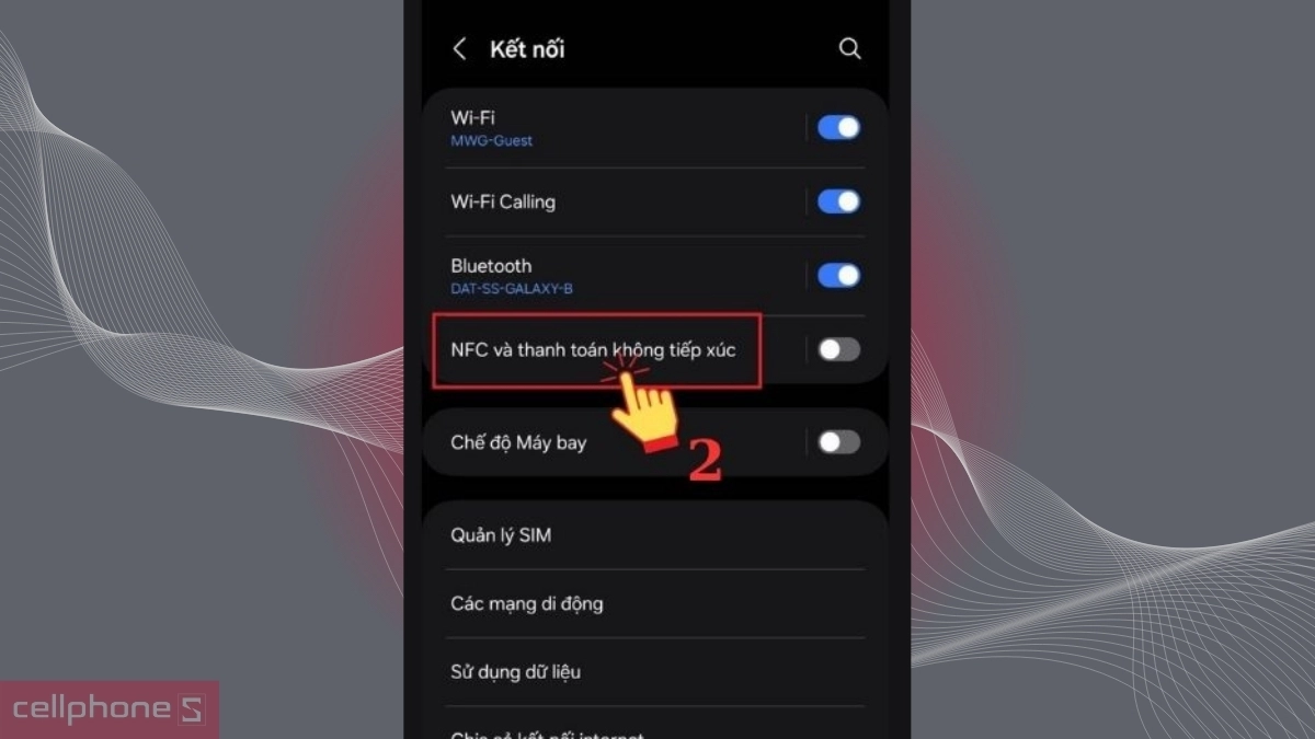 Mở Samsung NFC