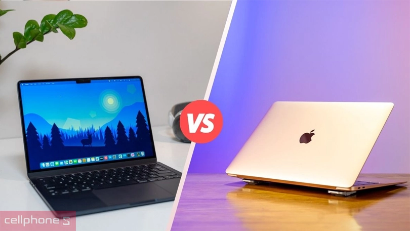 Bảng so sánh Macbook Air M2 với Air M1