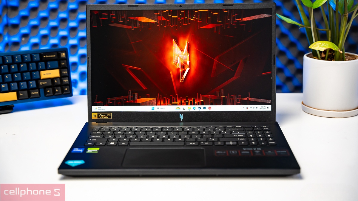 Bàn phím của laptop Acer Gaming được thiết kế để mang lại cảm giác gõ nảy, êm ái