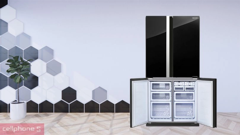 Tủ Lạnh Sharp Inverter 678 Lít SJ-FX688VG-BK