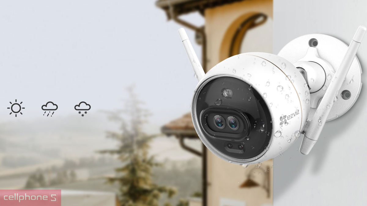 camera ngoài trời Ezviz được thiết kế với các tiêu chuẩn tiên tiến để tối ưu độ bền khi tiếp xúc bụi và nước