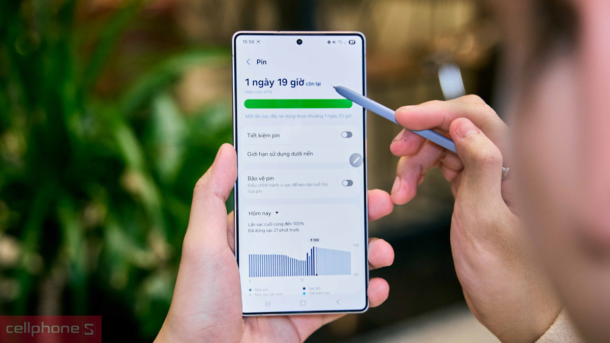 Thực tế mức tiêu thụ pin khi bật 120Hz trên Samsung