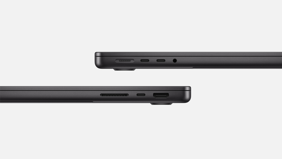 MacBook Pro chip M5 14 inch được trang bị hệ thống cổng đầy đủ