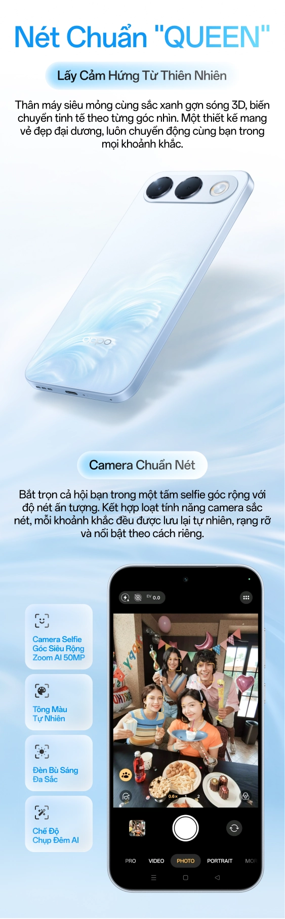 OPPO A7 Pro thiết kế lấy cảm hứng từ thiên nhiên, camera chuẩn nét Mobile