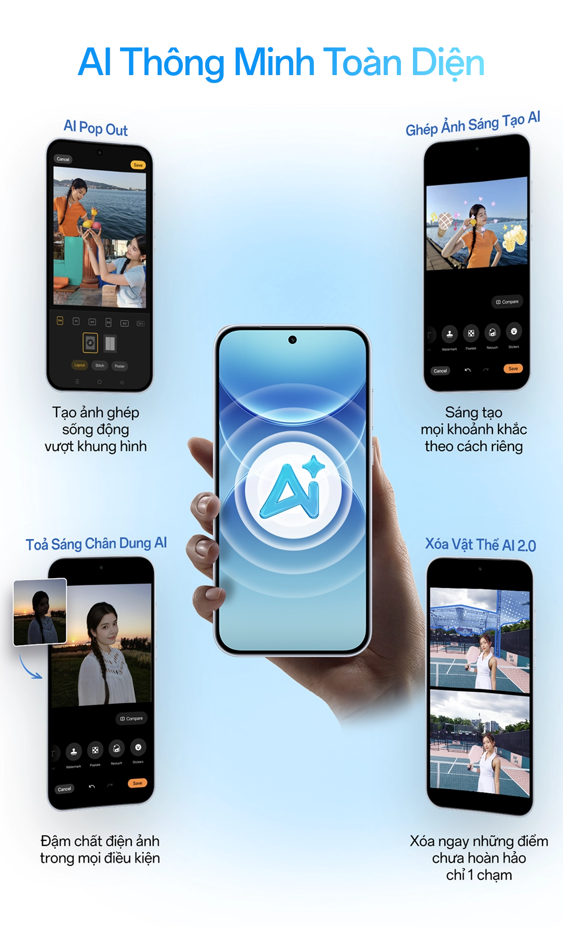 Các tính năng AI chụp ảnh và chơi game trên OPPO A7 Pro Mobile