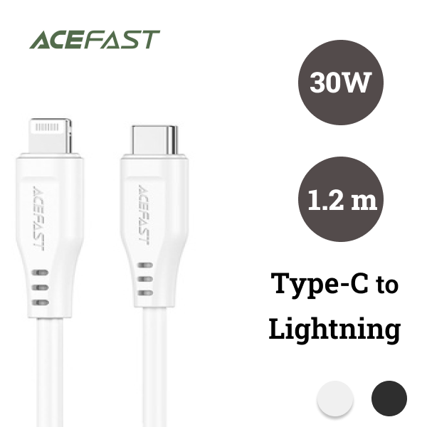 Cáp Type-C to Lightning Acefast C3-01 chuẩn MFi 1.2M