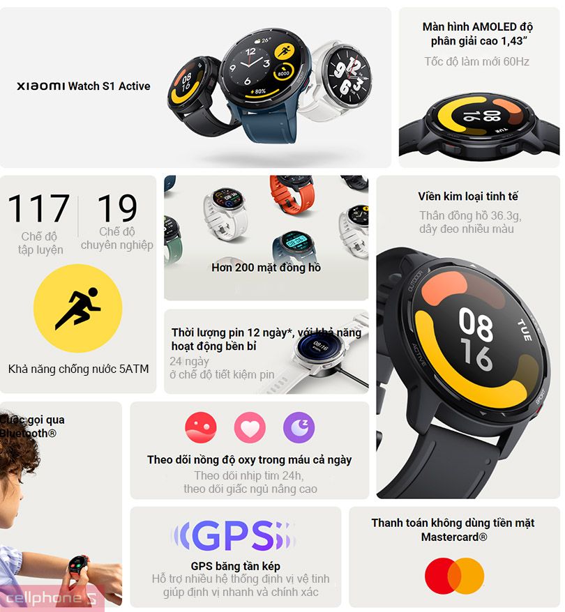 Đồng hồ thông minh Xiaomi Watch S1 Active