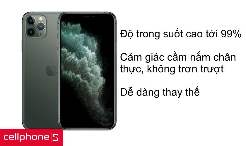 Độ trong suốt cao tới 99% 