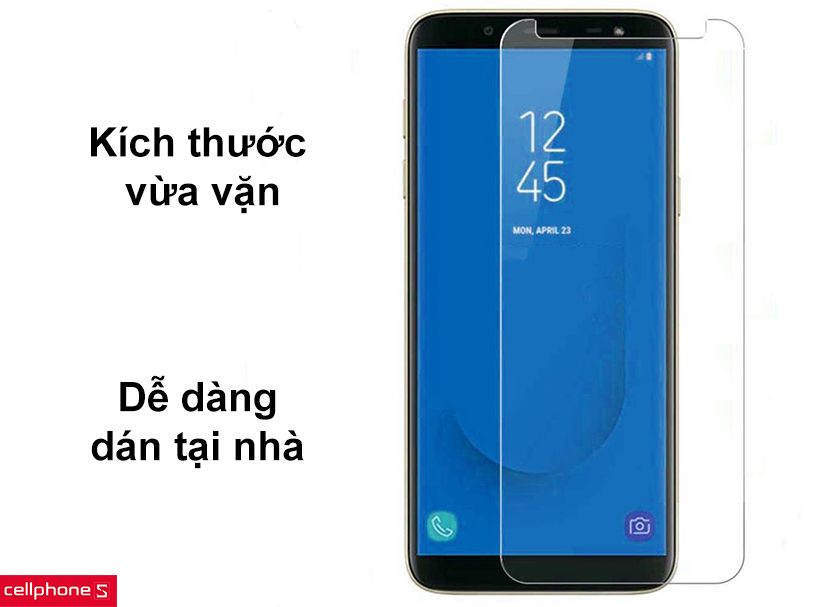 Kích thước vừa vặn, dễ dàng dán tại nhà