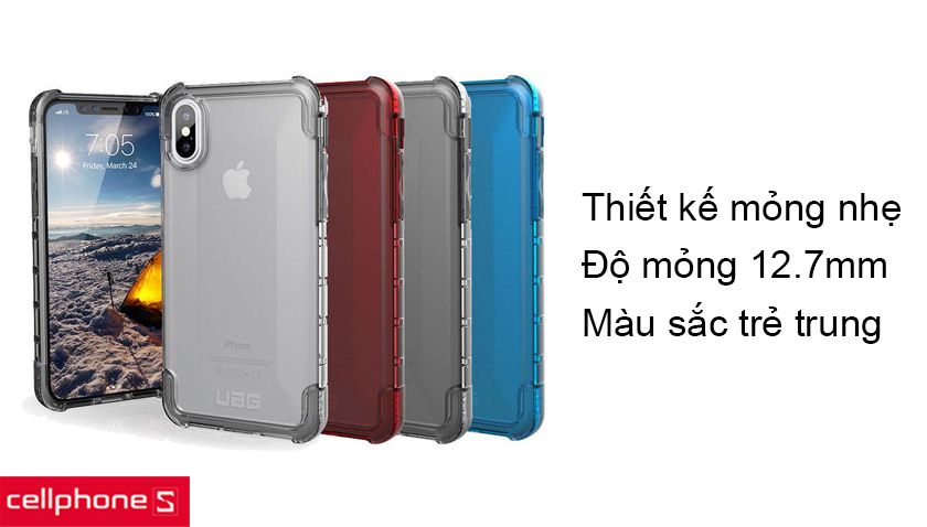Thiết kế mỏng nhẹ, trong suốt, ôm sát iPhone X, màu sắc trẻ trung