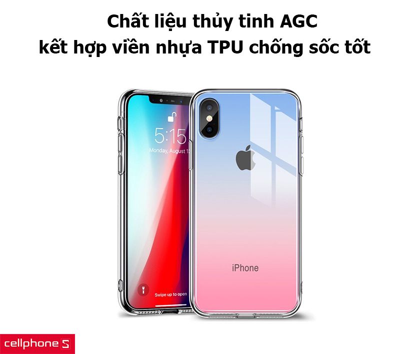 chất liệu thủy tinh AGC kết hợp viền nhựa TPU