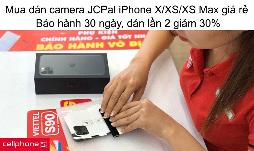 Mua dán camera JCPal cho iPhone X/XS/XS Max chính hãng giá rẻ tại CellphoneS