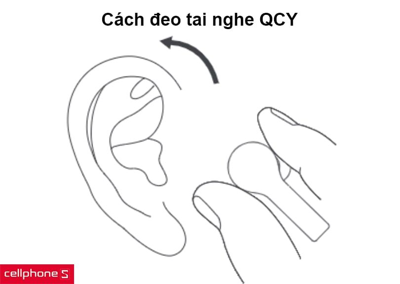 Cách đeo tai nghe QCY