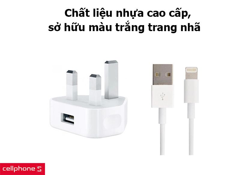 chất liệu nhựa cao cấp, sở hữu màu trắng trang nhã