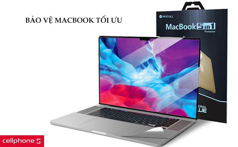Bộ dán Full Mocoll 5 in 1 cho Macbook Pro 14 inch 2021