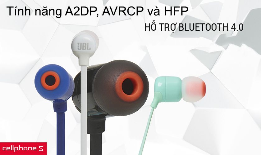 Kết nối bluetooth 4.0 đến 10m, tính năng A2DP, AVRCP và HFP