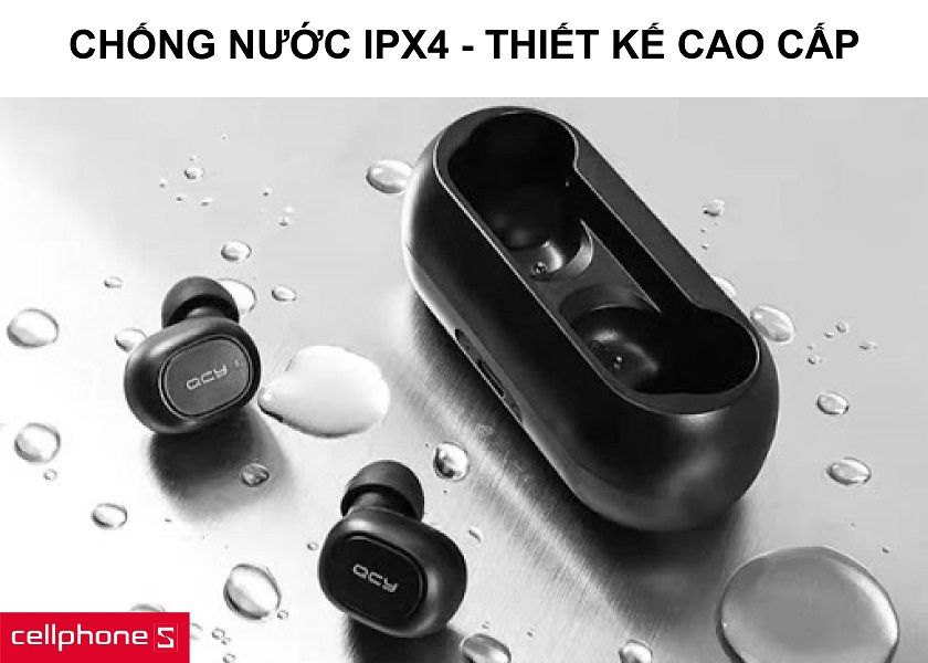 Thiết kế màu đen huyền bí, sang trọng đi kèm với công nghệ kháng nước IPX4