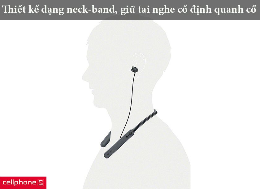 Sony WI-C400 có thiết kế theo kiểu neck-band