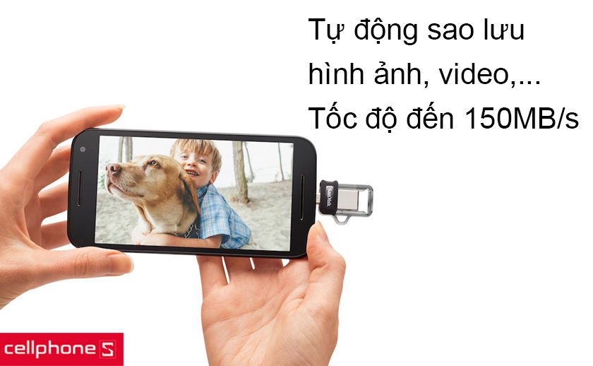 Tính năng tự động sao lưu, tốc độ lưu trữ đến 150MB/s