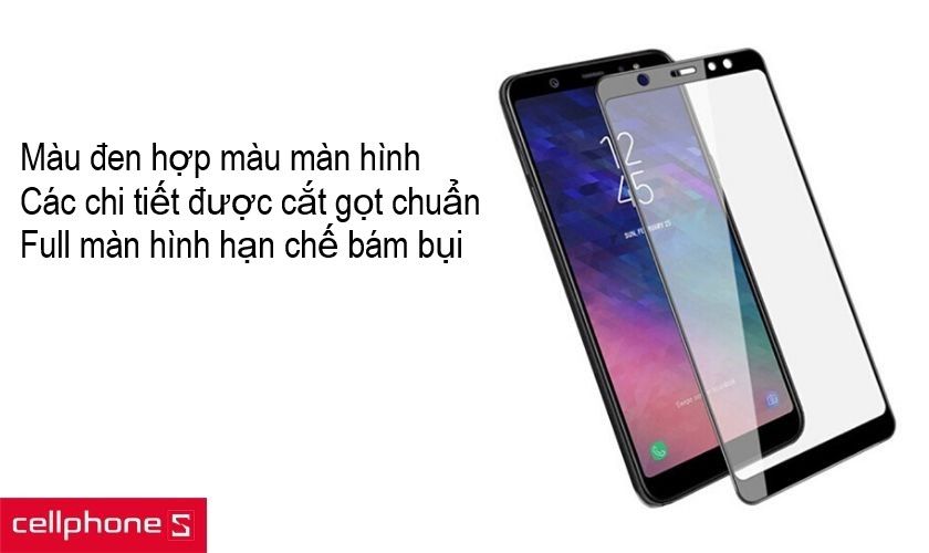Thiết kế full màn hình mang lại sự bảo vệ tuyệt đối cùng màu đen bắt mắt