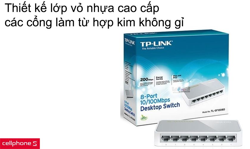 Thiết kế với lớp vỏ nhựa cao cấp, các cổng làm từ hợp kim không gỉ