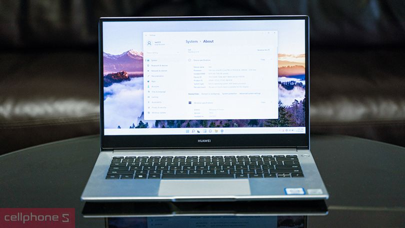 Thiết kế laptop Huawei Matebook D14