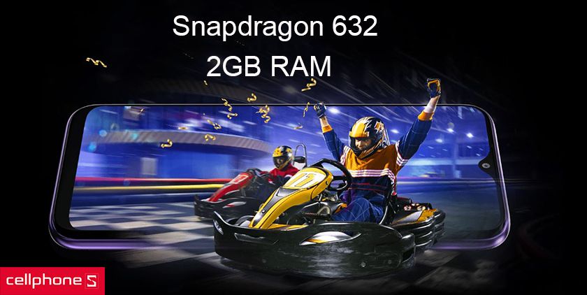 Hiệu suất mạnh mẽ: Snapdragon 632, 32GB bộ nhớ trong, 2GB RAM