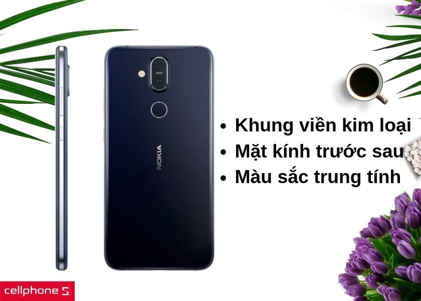 Thiết kế mạnh mẽ với khung kim loại chắc chắn, mặt lưng kính tinh tế