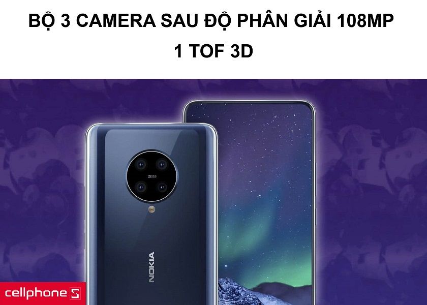Bộ 3 camera sau độ phân giải lên đến 108MP cùng cảm biến ToF 3D cao cấp