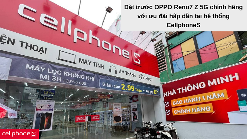 Đặt trước OPPO Reno 7 Z 5G và nhận ngay ưu đãi hấp dẫn tại hệ thống CellphoneS