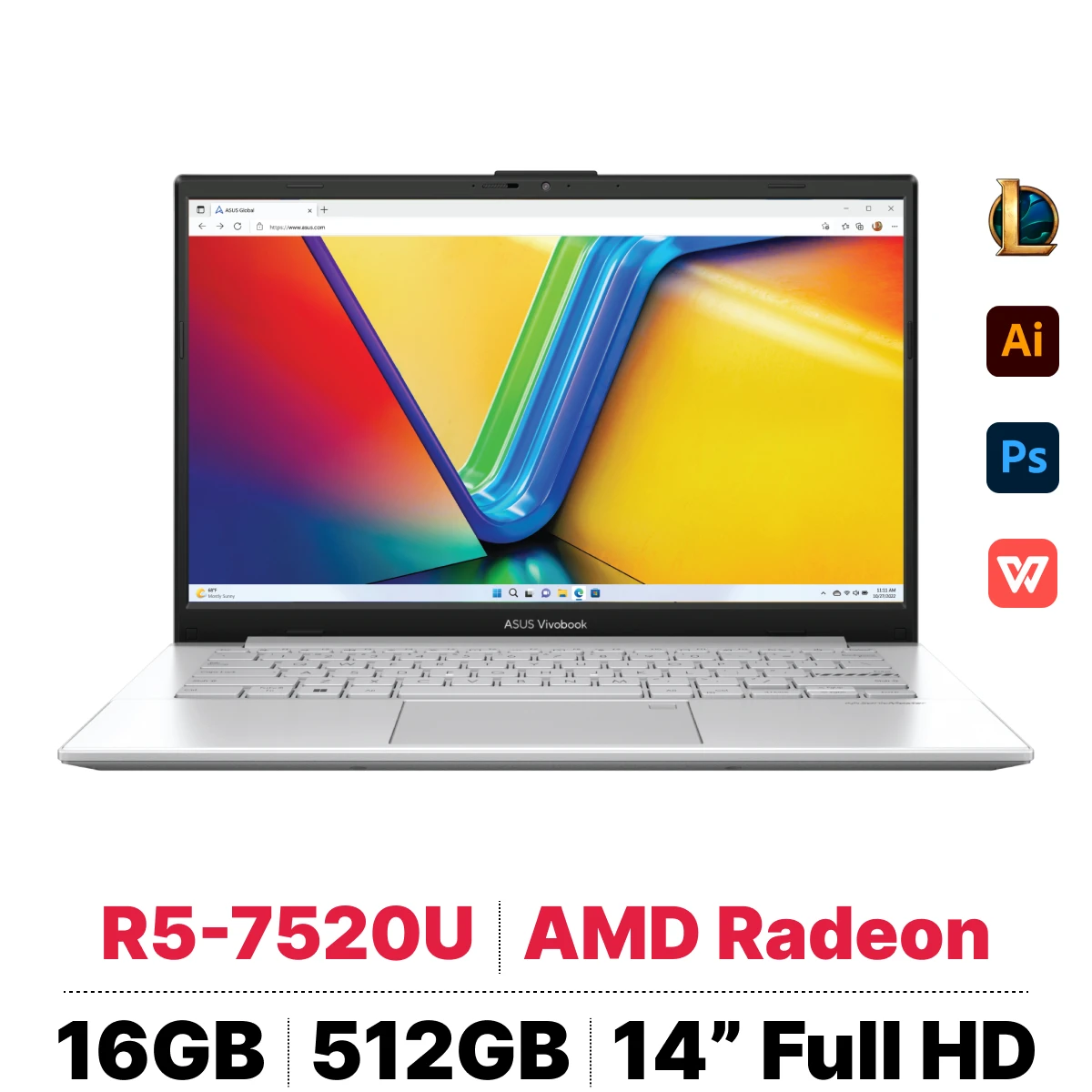 Laptop ASUS Vivobook Go 14 E1404FA-EB482W