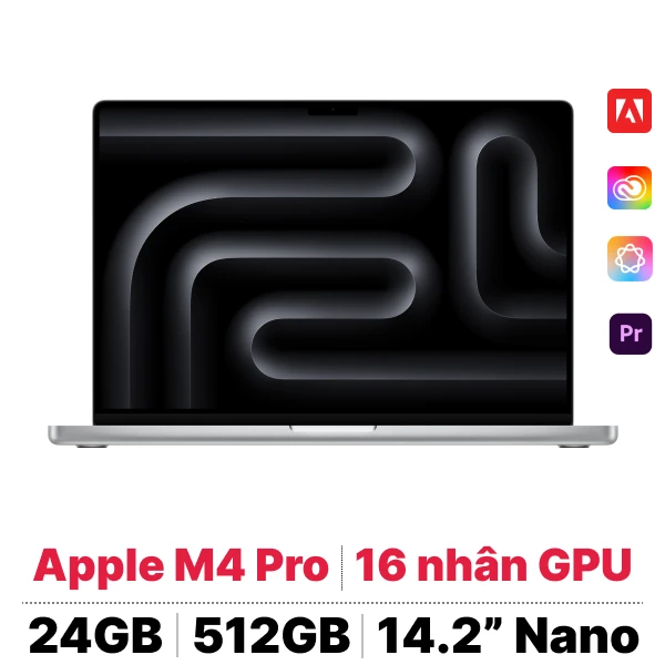 MacBook Pro 14 M4 Pro 12CPU 16GPU 24GB 512GB Nano | Chính hãng Apple Việt Nam
