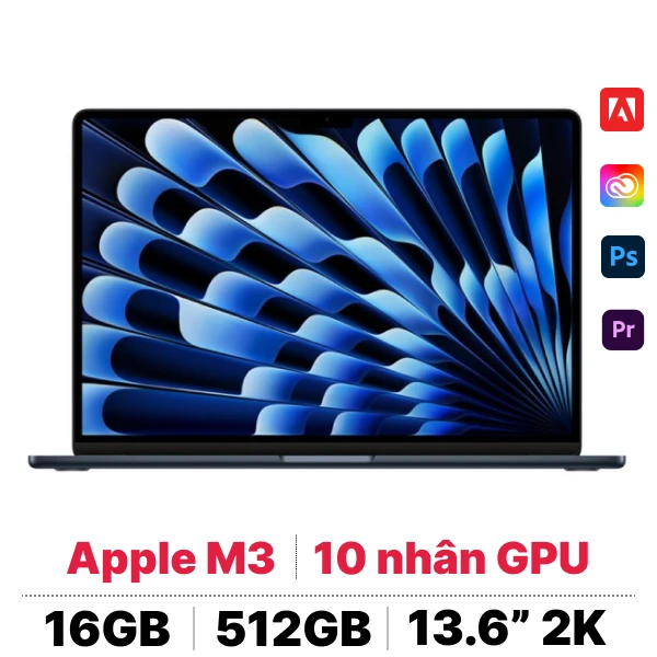 MacBook Air M3 13 inch 2024 8CPU 10GPU 16GB 512GB | Chính hãng Apple Việt Nam