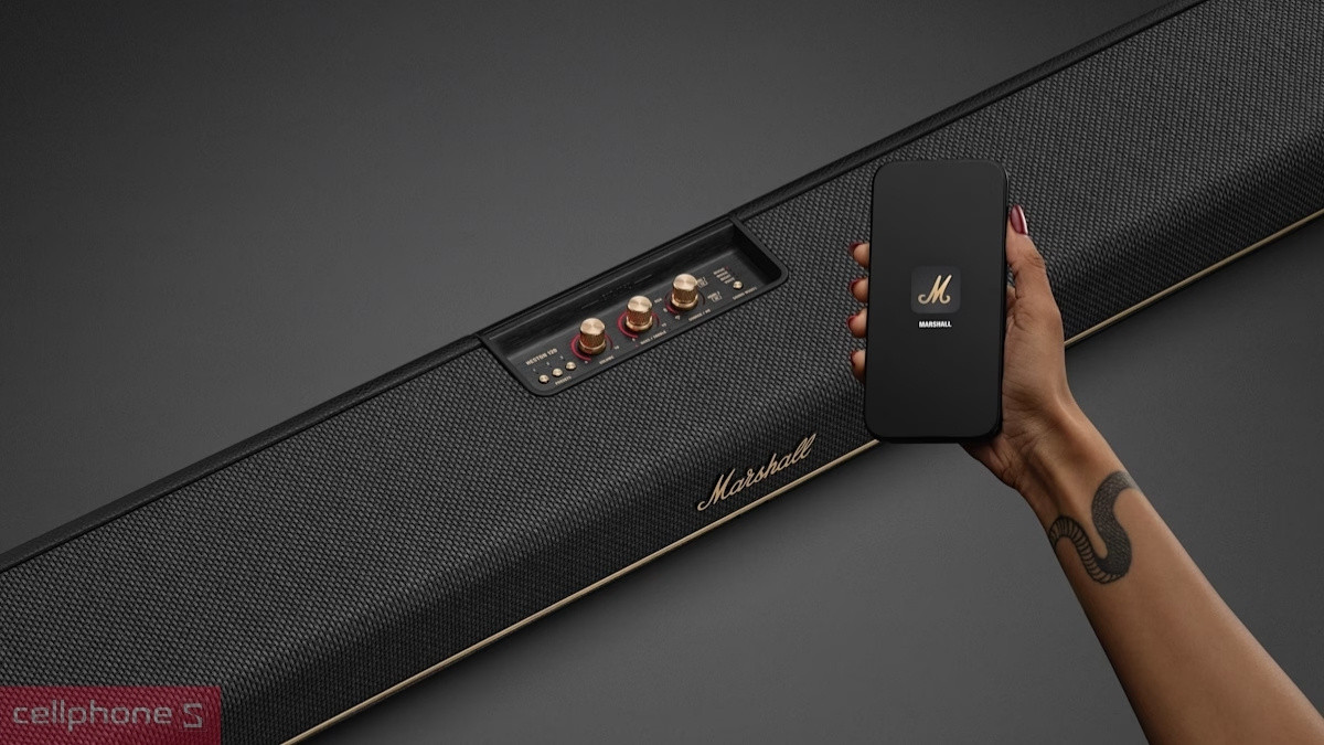 Loa Soundbar Marshall Heston 120 mang đến khả năng kết nối linh hoạt 
