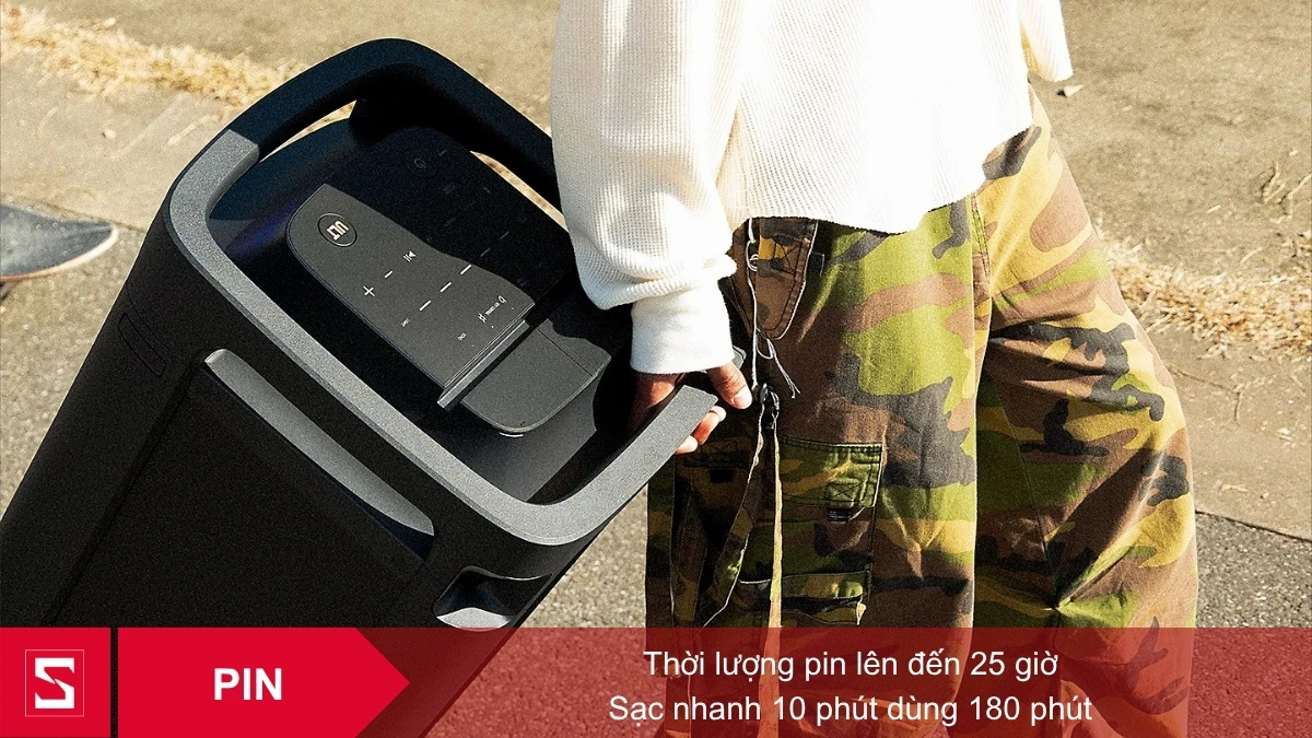 Pin 25 tiếng, sạc nhanh 10 phút dùng 3 tiếng