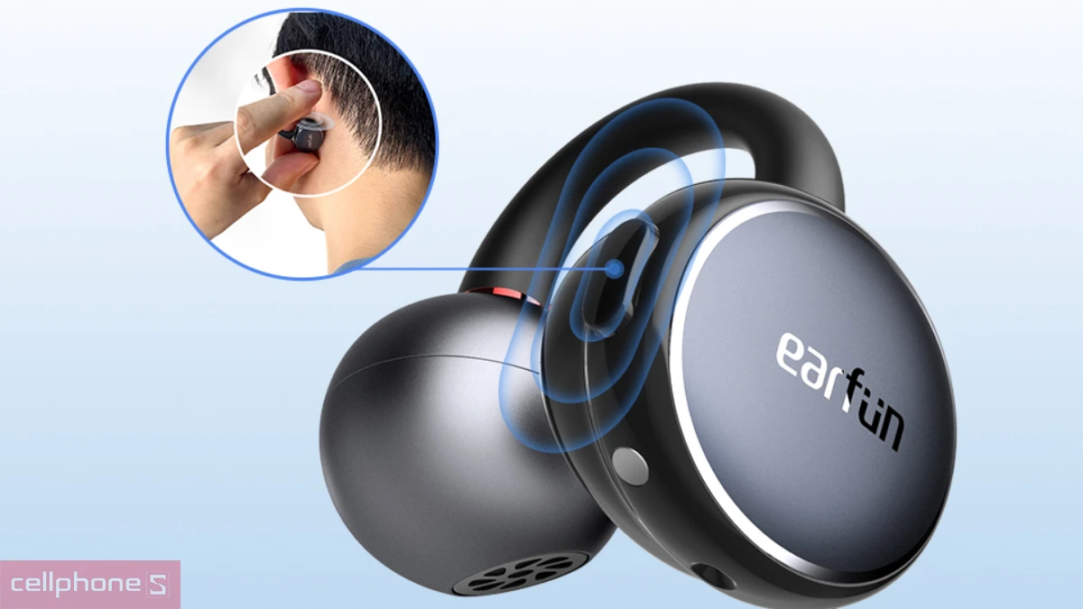 Thiết kế tai nghe Bluetooth EarFun Clip ANC